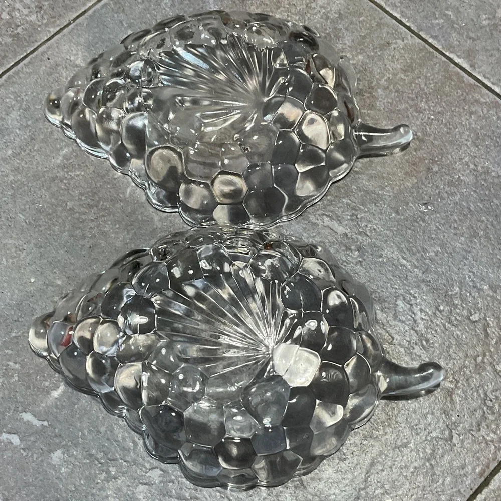 Anchor Hocking Clear Glass Leaf Dishes
